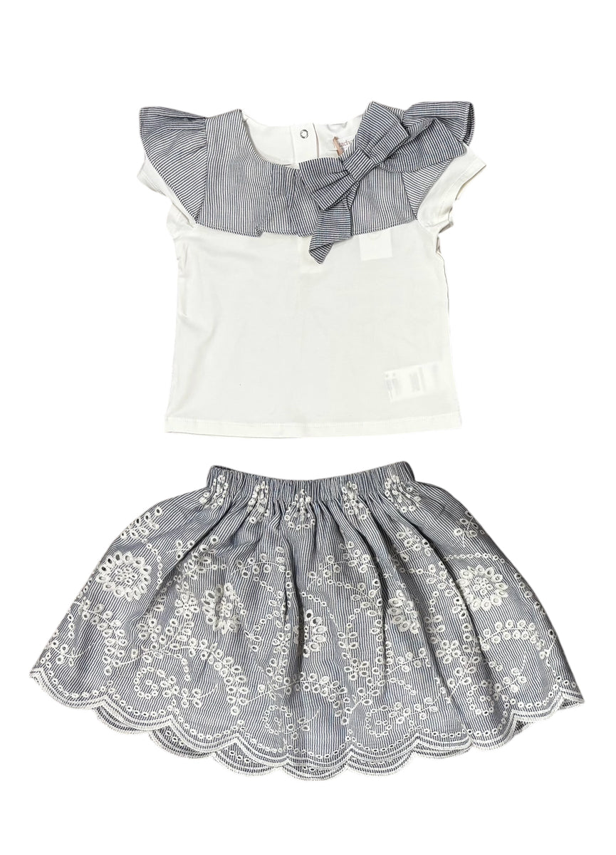 PATACHOU - Butterfly Skirt Set - Blue