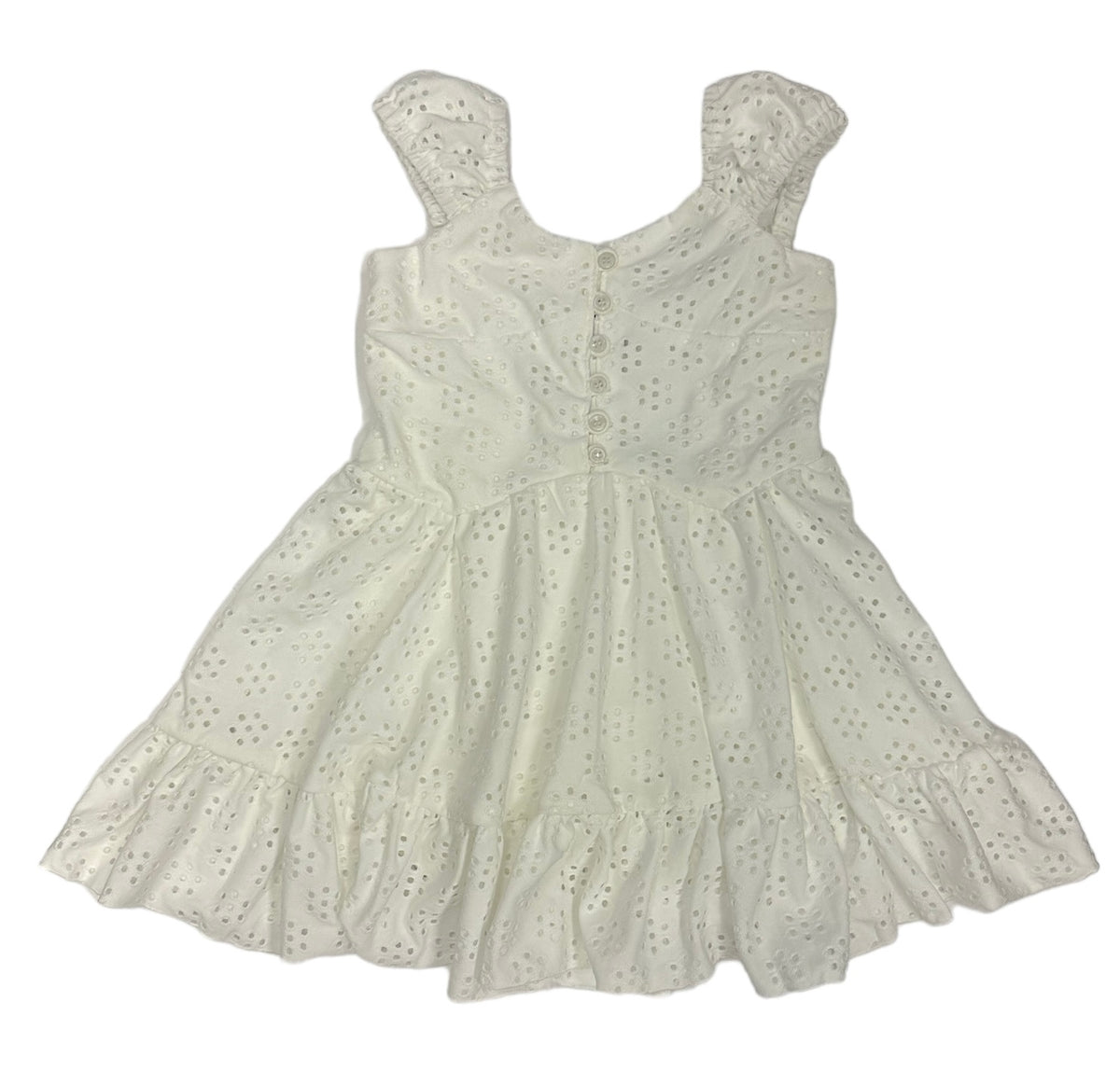 Flowers by Zoe Girls Soft White Eyelet Tank Dress LilSwimmas