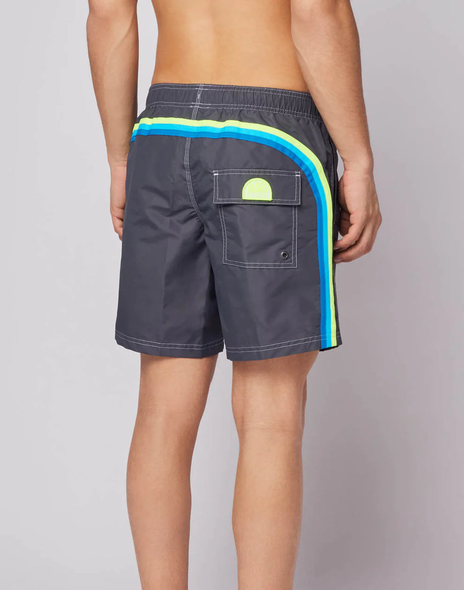 Sundek Mens Midnight 17 16' Inch Elastic Swim Trunks LilSwimmas