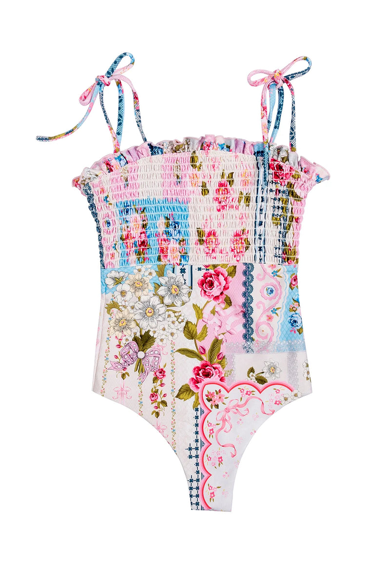Agua By Agua Bendita Limon Habitat Ruffled One-Piece Swimsuit...