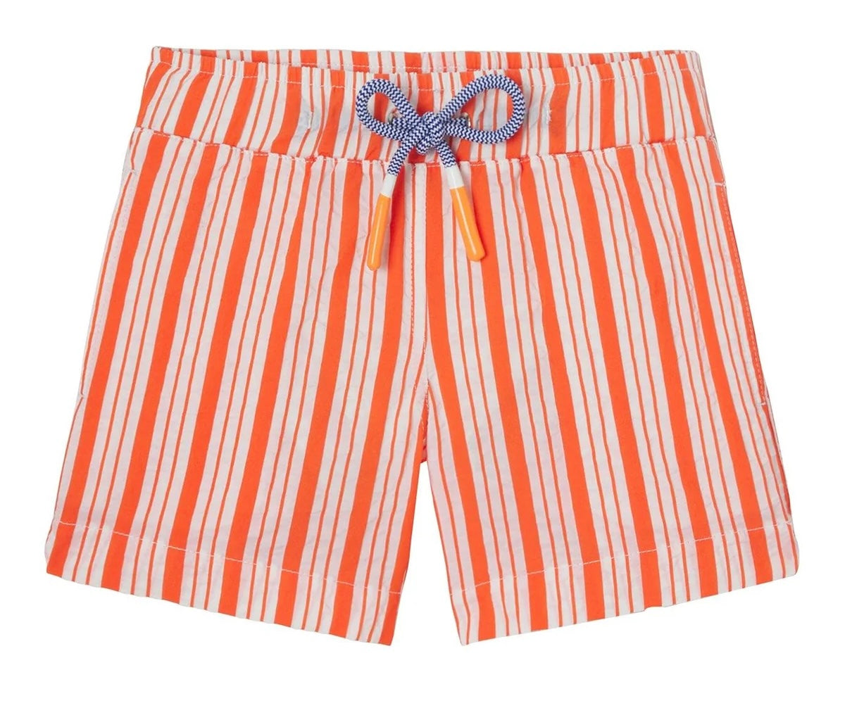 Lison Boys Orange Stripe Milos Swim Shorts – LilSwimmas