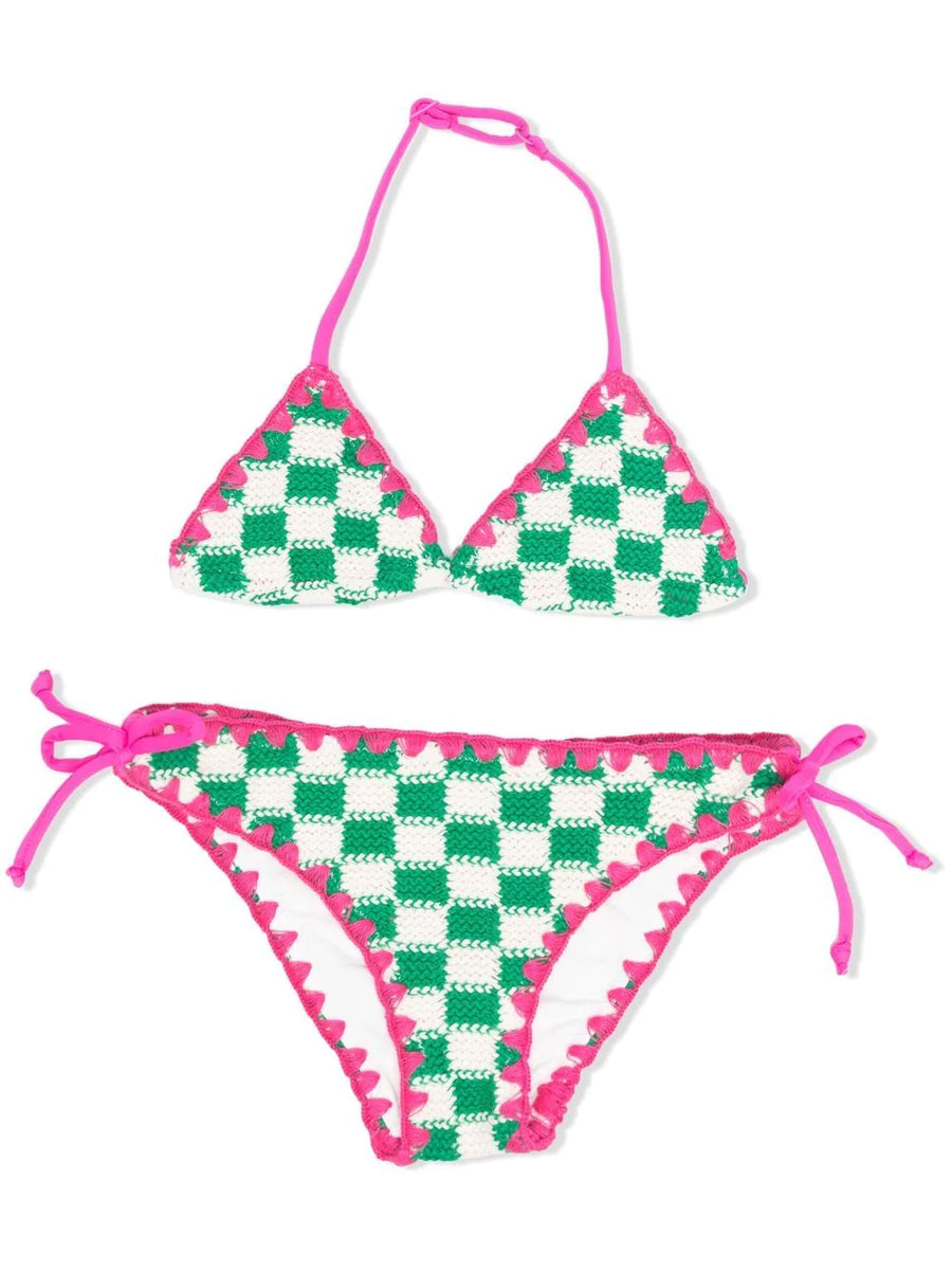MC2 Saint Barths Girls Holly Check Crochet Bikini – LilSwimmas
