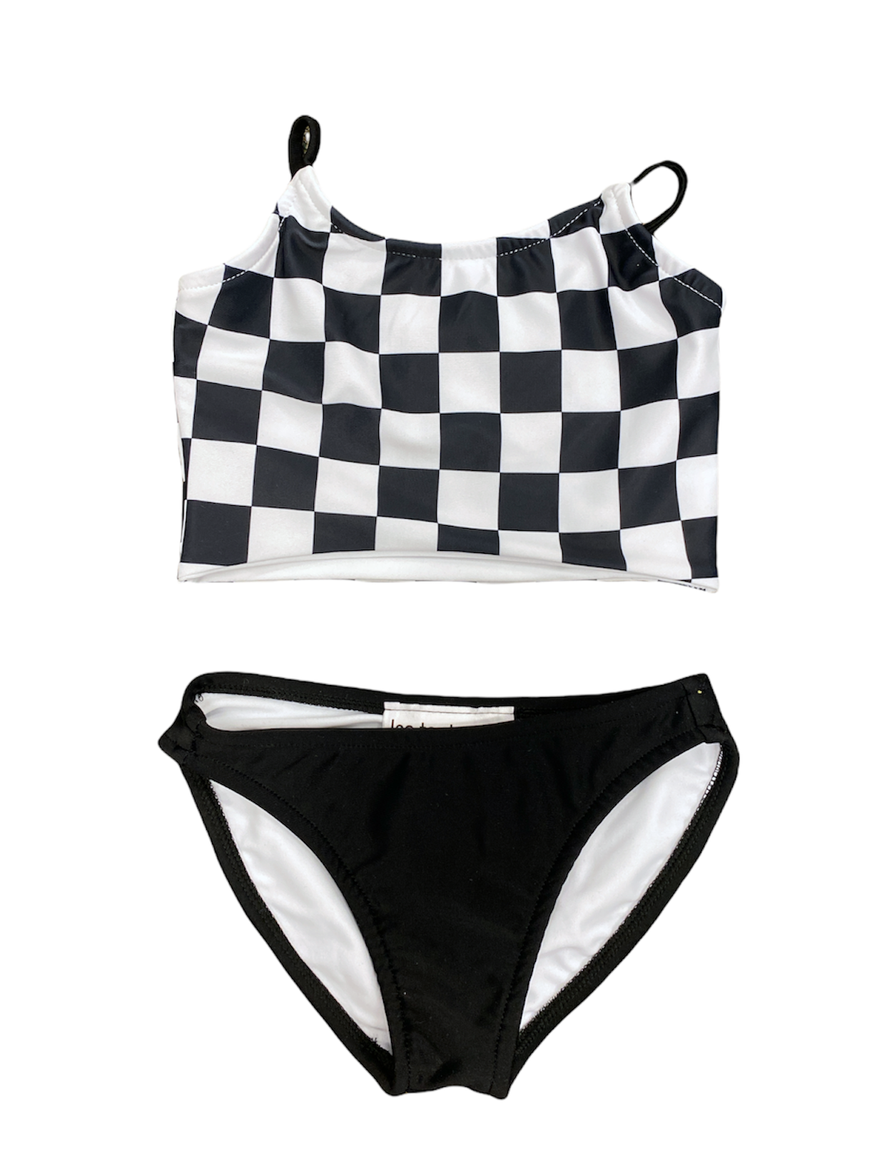 Les Tout Petits Girls Racing Checked Bikini FINAL SALE LilSwimmas
